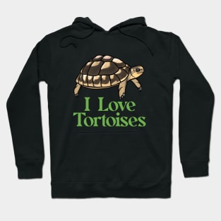 I Love Tortoises Green for Tortoise Lovers Hoodie